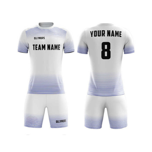 Soccer Uniform – White & Lilac (SC-15) – custom teamwear by Shazbro