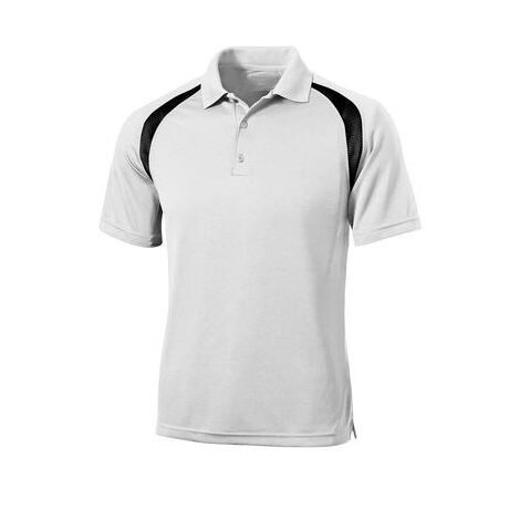 Coaches Wear – White & Black Polo (CW-02) – custom teamwear by Shazbro