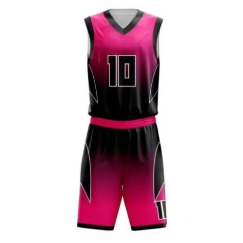 Basketball Uniform – Pink & Black (BK-06) – custom teamwear by Shazbro