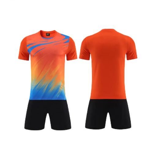 Volleyball Uniform – Orange & Black (VB-08) – custom teamwear by Shazbro