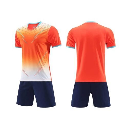Volleyball Uniform – Orange & Navy (VB-04) – custom teamwear by Shazbro