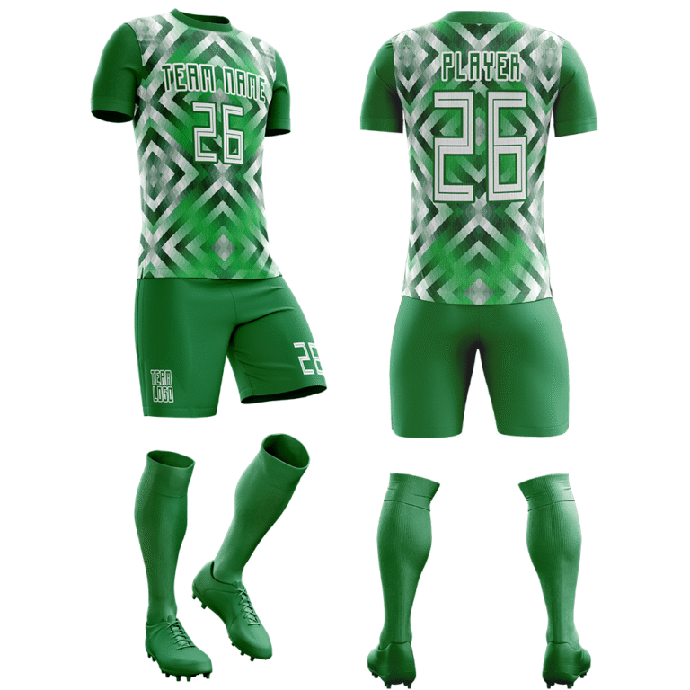Soccer Uniform – Green & White (SC-02)