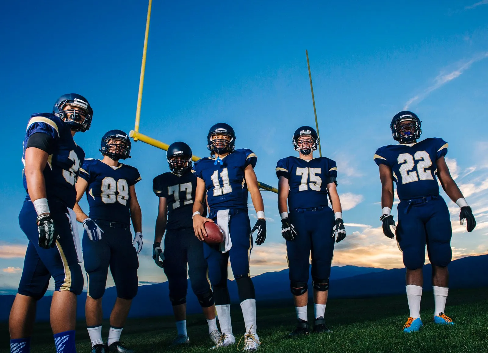 Team in custom uniforms